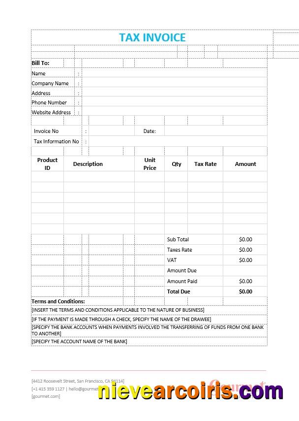 Sample Tax Invoice